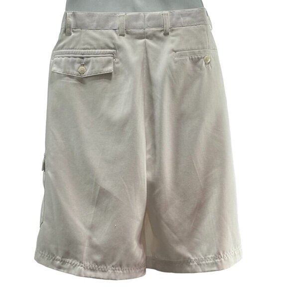 ISLAND REPUBLIC Men's Cargo Shorts White Polyester Belt Loops Pockets Size 40 - Picture 8 of 8